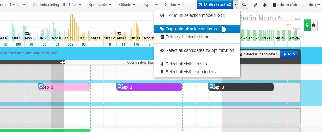 Multi-select: duplicate many items at once.